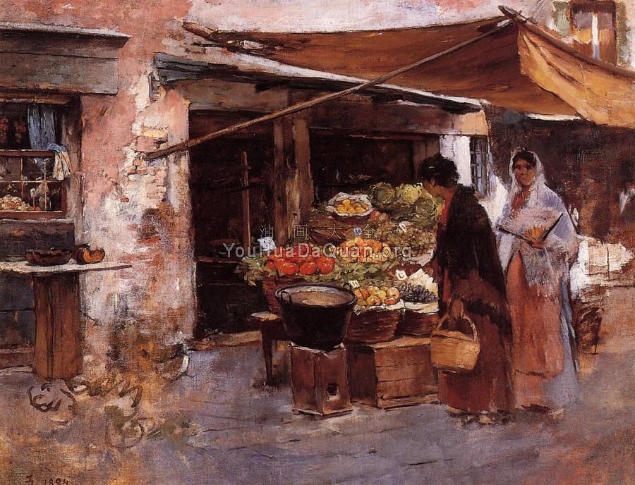 Venetian Fruit Market - 弗兰克·杜韦内克